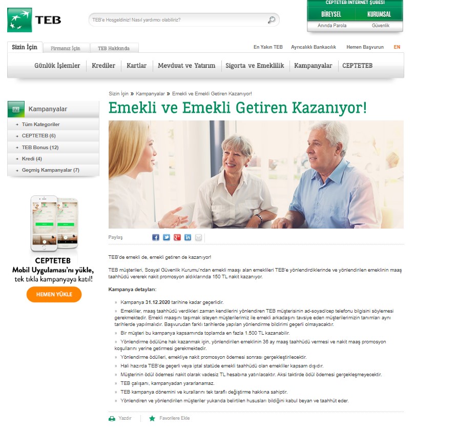 teb bankasi emekli maasi promosyonu 2 bin 650 lira menemen haber menemen gazetesi