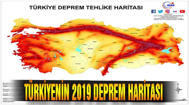 2019 Türkiye'nin Deprem Haritası ve Deprem Bölgeleri yayınlandı ...