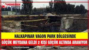Halkapınar da göçük meydana geldi