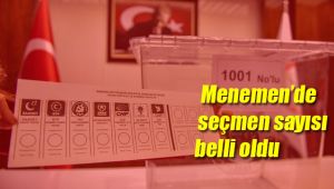 Menemen 31 Mart 2019 Yerel Seçimlerde Oy Kullanacak Seçmen Sayısı Belli Oldu