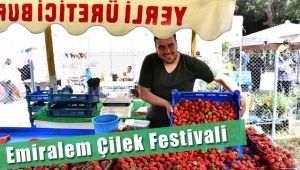 Emiralem Çilek Festivali Renkli Görüntülere Sahne Oldu