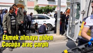 Menemen'de Ekmek Almaya Giden Çocuğa Araba Çarptı