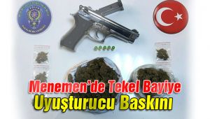 Menemen'de Tekel Bayiye Uyuşturucu Baskını