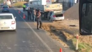 Menemen'de Trafik kazası 1 kişi ağır yaralı