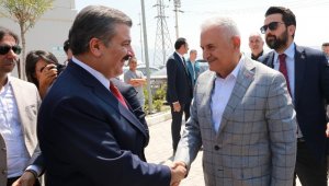 Binali Yıldırım ve Bakan Koca'dan şehir hastanesi incelemesi