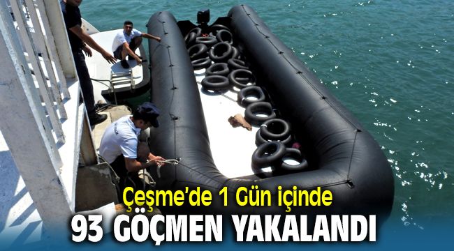 Çeşme'de 1 Gün İçinde Umuda Yolculuğa Çıkan 93 Göçmen Yakalandı