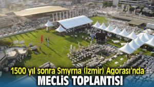 İzmir Büyükşehir Belediyesi Meclis toplantısı antik Smyrna (İzmir) Agorası'nda yapıldı