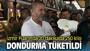 İzmir'de 20 dakikada 250 kilo dondurma tükendi
