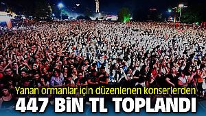 İzmir'de yanan ormanlar için düzenlenen konserden 477 bin lira toplandı