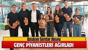 Başkan Serdar Aksoy Festival İçin Gelen Genç Piyanistleri Ağırladı