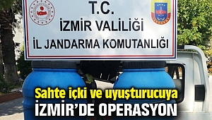 İzmir Bucu'da sahte içki ve uyuşturucu operasyonu