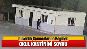 Menemen'de Okul Kantinini Güvenlik Kameralarına Rağmen Soyunca Yakalandı