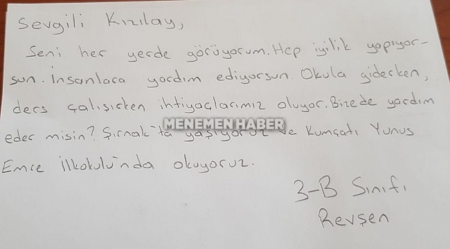 Minik öğrenci Şırnak'tan mektup yazdı, İzmir'den yardım eli ulaştı