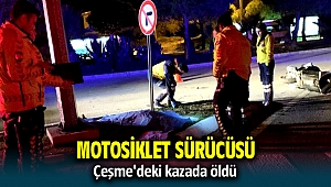 Çeşme'de motosiklet kazası