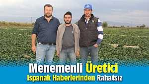 Menemenli üreticiyi Ispanakta zehirlenme iddiaları mağdur etti
