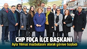 CHP Foça'nın yeni başkanı Ayla Yılmaz göreve başladı