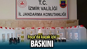 Foça'da Jandarmadan pazar yerinde kaçak içki operasyonu