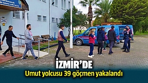 İzmir Seferihisar'da 39 düzensiz göçmen yakalandı