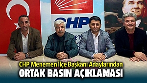 CHP İlçe Başkanı Adaylarından Ortak Basın Açıklaması