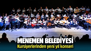 Menemen Belediyesi kursiyerlerinden yeni yıl konseri