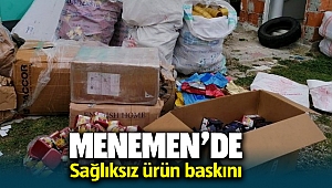 Menemen'de Merdiven altı nargile tütünü üretimi yapan depoya polis baskını