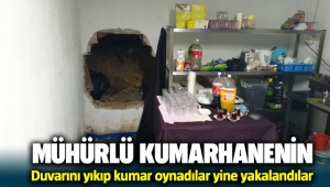 Mühürlenen yere kapı açtılar, tekrar kumar oynarken yakalandılar