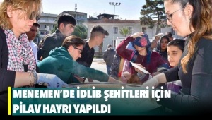 Menemen'de idlib şehitleri için pilav hayrı