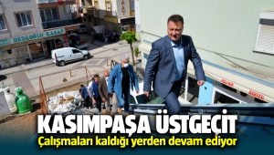 Menemen'de Kasımpaşa Üst Geçidi çalışmalarına kaldığı yerden devam ediliyor