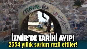 İzmir'de tarihi ayıp: 2354 yıllık surları rezil ettiler!