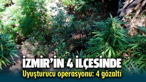 İzmir'in 4 ilçesinde uyuşturucu operasyonu: 4 gözaltı