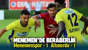 Menemen'de beraberlik Menemenspor - 1 Altınordu - 1