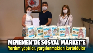 Menemen'de Sosyal Market'e yardım yaptılar yargılanmaktan kurtuldular
