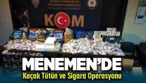 Menemen'de kaçak tütün ve sigara operasyonu