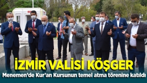 İzmir Valisi Köşger, Menemen'de Kur'an kursu ek binasının temel atma törenine katıldı