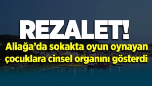 Aliağa'da Sokakta oyun oynayan çocuklara cinsel organını gösterdi!