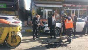 Ardahan Belediyesi yol ve kaldırım onarım çalışmalarına devam ediyor
