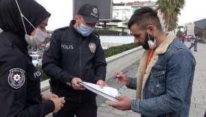 Arnavutköy'de maske denetimi