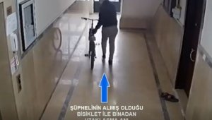 Bisiklet hırsızlığı güvenlik kamerasında