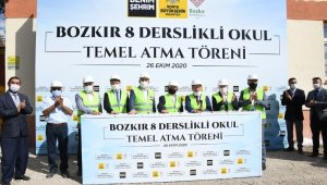 Bozkır'da 8 derslikli okulun temeli atıldı