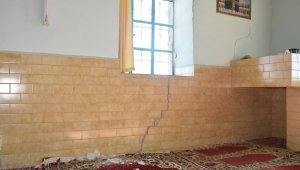 Çan Küçüktepe Köyü camiinde hasar tespiti yapıldı
