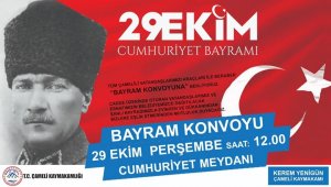 Cumhuriyet Bayramı, konvoylarla kutlanacak