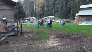 Düzce yaylalarında hummalı temizlik çalışması