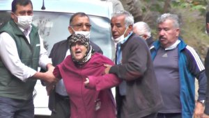 Eşinin ölüm haberini alıp olay yerine gelen kadın gözyaşlarına boğuldu