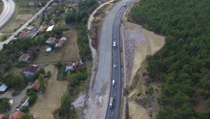 Gediz-Simav-Demirci ayrımında yol yapım çalışmaları