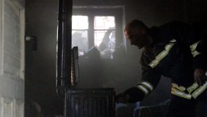 Gümüşhane'de Afgan mültecilerin kaldığı evde yangın