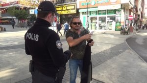 Isparta'da maskesiz yakalanan şahıs polisten özür diledi