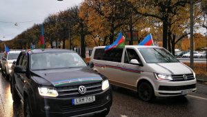 İsveç'te Azerbaycan'a destek konvoyu
