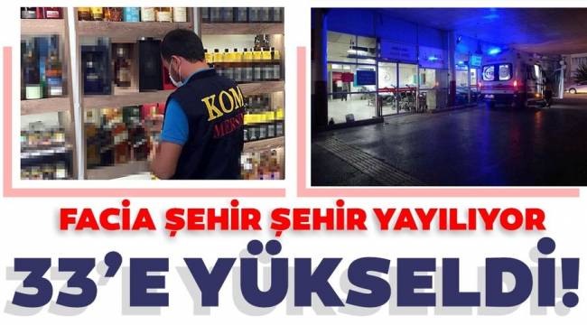 İzmir'de sahte içkiden ölenlerin sayısı 33 oldu