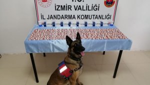 İzmir'de 'dur' ikazına uymayan araçtan uyuşturucu haplar çıktı