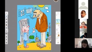 Karikatür atölyeleri çevrimiçi olarak sürüyor